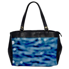 Blue Waves Abstract Series No5 Oversize Office Handbag by DimitriosArt