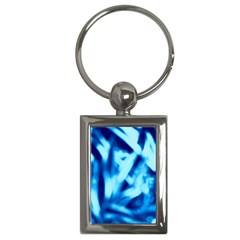 Blue Abstract 2 Key Chain (rectangle) by DimitriosArt