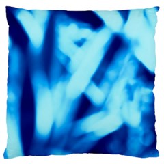 Blue Abstract 2 Large Flano Cushion Case (two Sides) by DimitriosArt