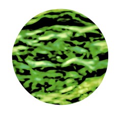 Green  Waves Abstract Series No11 Mini Round Pill Box