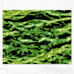 Green  Waves Abstract Series No11 Rectangular Jigsaw Puzzl by DimitriosArt