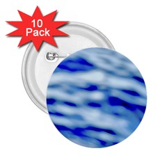 Blue Waves Abstract Series No10 2 25  Buttons (10 Pack)  by DimitriosArt