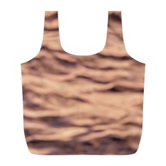 Pink  Waves Abstract Series No5 Full Print Recycle Bag (l) by DimitriosArt