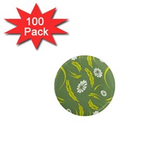 Folk Flowers Print Floral Pattern Ethnic Art 1  Mini Magnets (100 Pack)  by Eskimos
