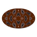 Floral pattern paisley style Paisley print. Doodle background Oval Magnet Front