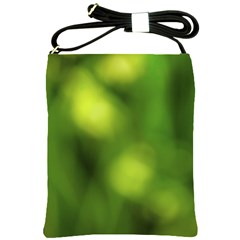 Green Vibrant Abstract No3 Shoulder Sling Bag by DimitriosArt