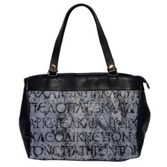 Ancient Greek Typography Photo Oversize Office Handbag by dflcprintsclothing