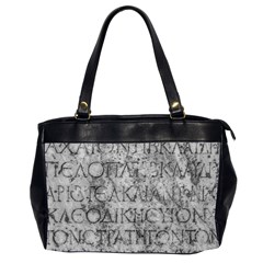 Ancient Greek Typography Photo Oversize Office Handbag (2 Sides) by dflcprintsclothing