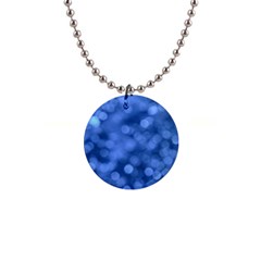 Light Reflections Abstract No5 Blue 1  Button Necklace by DimitriosArt