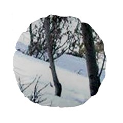 Winter Forest Standard 15  Premium Flano Round Cushions by SomethingForEveryone