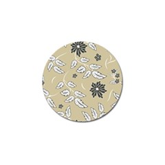 Folk Flowers Print Floral Pattern Ethnic Art Golf Ball Marker by Eskimos