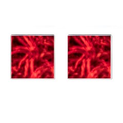 Cadmium Red Abstract Stars Cufflinks (square) by DimitriosArt