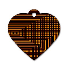 Gradient Dog Tag Heart (one Side)