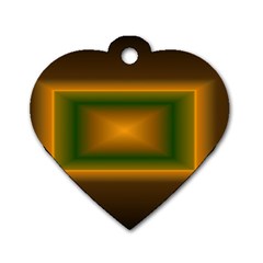 Gradient Dog Tag Heart (one Side)