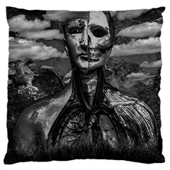 Bw Creepy Fantasy Scene Artwork Large Cushion Case (one Side) by dflcprintsclothing