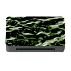 Green  Waves Abstract Series No5 Memory Card Reader With Cf by DimitriosArt