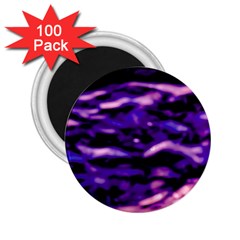 Purple  Waves Abstract Series No1 2 25  Magnets (100 Pack)  by DimitriosArt