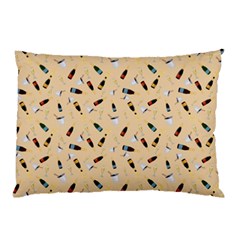 Festive Champagne Pillow Case by SychEva