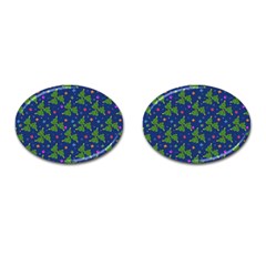 Christmas Trees Cufflinks (oval) by SychEva