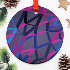 3d Lovely Geo Lines Ornament (round) by Uniqued