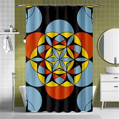 Abstract Pattern Geometric Backgrounds   Shower Curtain 48  X 72  (small)  by Eskimos