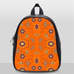 Floral Pattern Paisley Style  School Bag (small) by Eskimos