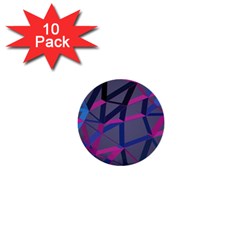 3d Lovely Geo Lines 1  Mini Buttons (10 Pack)  by Uniqued