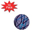 3d Lovely Geo Lines 2 1  Mini Magnet (10 pack)  Front