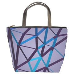 3d Lovely Geo Lines 2 Bucket Bag by Uniqued