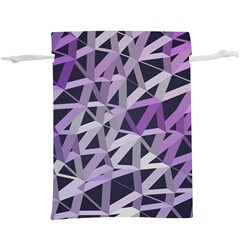 3d Lovely Geo Lines  Iv  Lightweight Drawstring Pouch (xl) by Uniqued