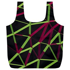 3d Lovely Geo Lines X Full Print Recycle Bag (xl) by Uniqued