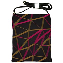 3d Lovely Geo Lines Xi Shoulder Sling Bag by Uniqued