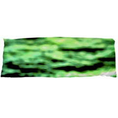 Green  Waves Abstract Series No13 Body Pillow Case Dakimakura (two Sides) by DimitriosArt