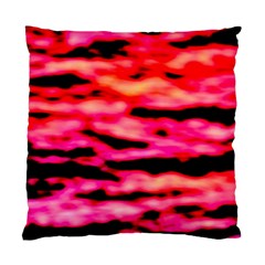 Red  Waves Abstract Series No15 Standard Cushion Case (one Side)