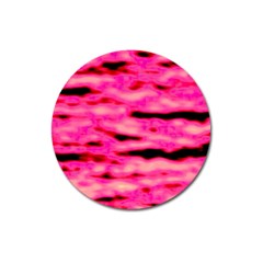 Rose  Waves Abstract Series No1 Magnet 3  (round) by DimitriosArt