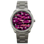 Velvet  Waves Abstract Series No1 Sport Metal Watch Front