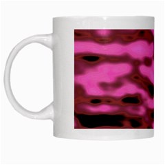 Pink  Waves Abstract Series No1 White Mugs by DimitriosArt