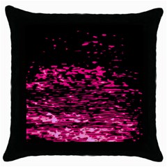 Rose Waves Flow Series 1 Throw Pillow Case (black) by DimitriosArt