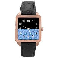 Digitaldesign Rose Gold Leather Watch  by Sparkle