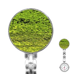 Green Waves Flow Series 1 Stainless Steel Nurses Watch by DimitriosArt