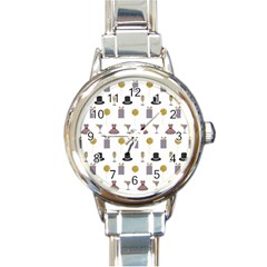 Shiny New Year Things Round Italian Charm Watch by SychEva