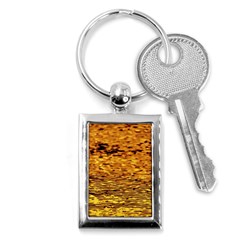 Gold Waves Flow Series 1 Key Chain (rectangle) by DimitriosArt