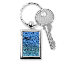 Blue Waves Flow Series 2 Key Chain (rectangle) by DimitriosArt