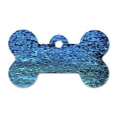 Blue Waves Flow Series 2 Dog Tag Bone (two Sides) by DimitriosArt