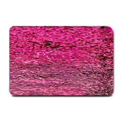 Pink  Waves Flow Series 1 Small Doormat  by DimitriosArt