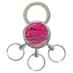 Pink  Waves Flow Series 1 3-ring Key Chain by DimitriosArt