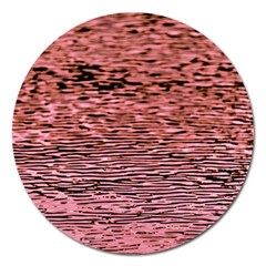 Pink  Waves Flow Series 2 Magnet 5  (round) by DimitriosArt