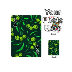 Folk Flowers Print Floral Pattern Ethnic Art Playing Cards 54 Designs (mini) by Eskimos