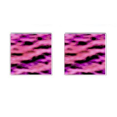 Pink  Waves Flow Series 2 Cufflinks (square) by DimitriosArt