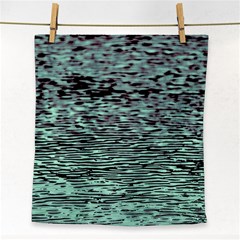 Blue Waves Flow Series 5 Face Towel by DimitriosArt